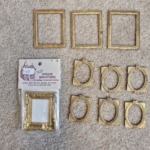 Mini Wall Hanging Decor Dollhouse Miniatures Lot Of 10 - Various Styles